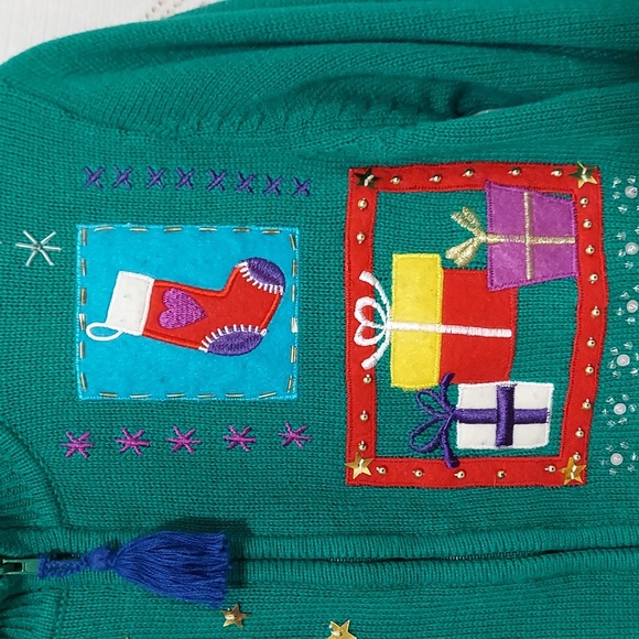 🟢 Jason Maxwell Christmas sweater size small (InvW099) - Picture 9 of 10